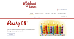 Desktop Screenshot of highlandlanes.com